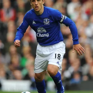 Phil Neville in Action: Everton vs. Fulham, Barclays Premier League (25 September 2010) Phil Neville in Action: Everton vs. Fulham, Barclays Premier League (25 September 2010)