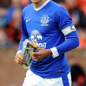 Phil Neville in Action: Everton vs Dundee United - Pre-Season Friendly at Tannadice Park