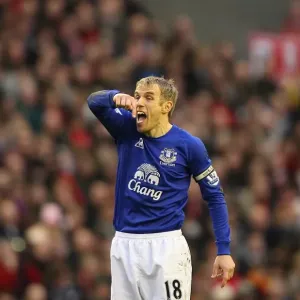 Phil Neville at Anfield: Intense Rivalry in Liverpool vs. Everton (16 January 2011) Phil Neville at Anfield: Intense Rivalry in Liverpool vs. Everton (16 January 2011)