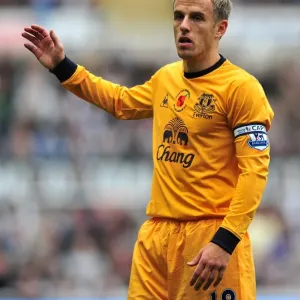 Phil Neville Faces Newcastle United at St. James Park during Premier League Clash (5 November 2011) Phil Neville Faces Newcastle United at St. James Park during Premier League Clash (5 November 2011)