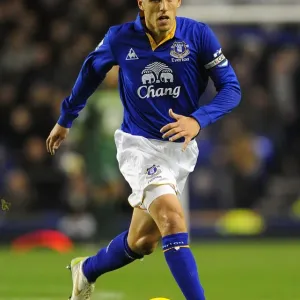 Phil Neville at Goodison Park: Everton vs Swansea City - Barclays Premier League (21 December 2011)