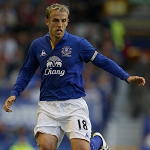 Phil Neville Leads Everton in Pre-Season Clash Against Villarreal at Goodison Park (August 2011)