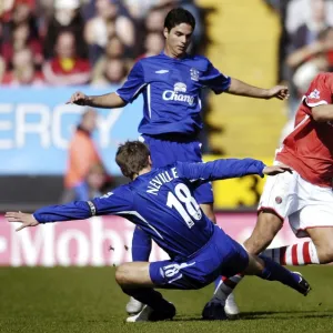 Phil Neville and Mikel Arteta