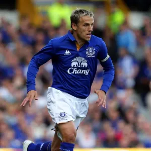Everton FC Print of Phil Neville at Goodison Park Everton FC Print of Phil Neville at Goodison Park