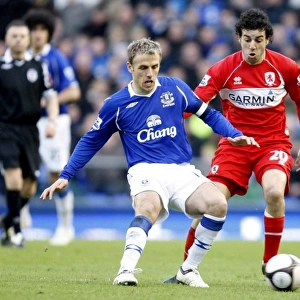 Phil Neville vs Julio Arca: Everton vs Middlesbrough FA Cup Quarterfinal Showdown, 08/09
