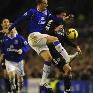 Phil Neville vs Michael Ballack: Clash of the Titans - Everton vs Chelsea, Barclays Premier League, 2008-09 Phil Neville vs Michael Ballack: Clash of the Titans - Everton vs Chelsea, Barclays Premier League, 2008-09