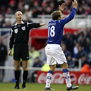 Phil Neville's Appeal: Everton vs. Middlesbrough, Barclays Premier League (2008)
