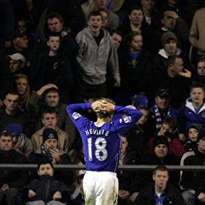 Phil Neville's Disappointment: Everton v Chelsea, Premier League, 17/04/08