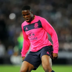 Powerful Striker: Victor Anichebe in Action for Everton FC Powerful Striker: Victor Anichebe in Action for Everton FC