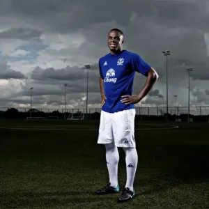 Powerful Striker: Victor Anichebe of Everton Football Club Powerful Striker: Victor Anichebe of Everton Football Club