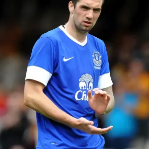 Pre-Season Friendly: Motherwell vs. Everton at Fir Park Stadium - Shane Duffy in Action