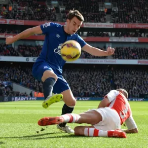 Premier League Rivalry: Gibbs vs. Coleman Clash - Arsenal vs. Everton