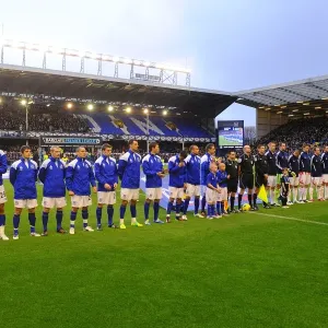 Premier League Showdown: Everton vs Stoke City - Pre-Game Line-Up at Goodison Park (December 2011) Premier League Showdown: Everton vs Stoke City - Pre-Game Line-Up at Goodison Park (December 2011)
