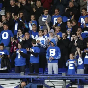 Proud to be Blue: Everton Fans Unite at Goodison Park during Everton vs. Wigan Athletic, Barclays Premier League (September 2011) Proud to be Blue: Everton Fans Unite at Goodison Park during Everton vs. Wigan Athletic, Barclays Premier League (September 2011)