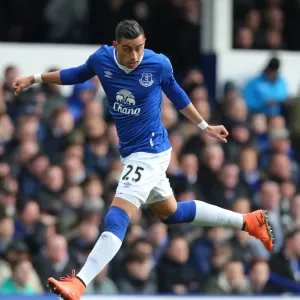 Ramiro Funes Mori in Action: Everton vs West Ham United, Premier League, Goodison Park