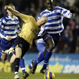 Reading v Everton Andy Johnson of Everton in action with Ibrahima Sonko of Reading Reading v Everton Andy Johnson of Everton in action with Ibrahima Sonko of Reading