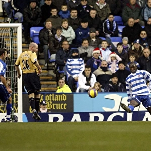 Reading v Everton Andy Johnson scores the first goal for Everton