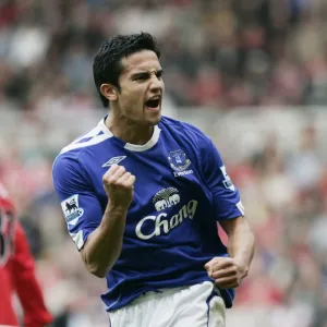 The Riverside Stadium - Tim Cahill of Everton celebrates scoring the first goal