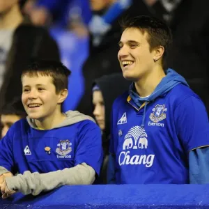 Roaring Everton Crowd at Goodison Park during FA Cup Fourth Round Match vs Fulham (January 2012) Roaring Everton Crowd at Goodison Park during FA Cup Fourth Round Match vs Fulham (January 2012)