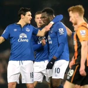 Romelu Lukaku Scores First Everton Goal Print Romelu Lukaku Scores First Everton Goal Print