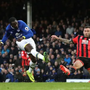 Romelu Lukaku Scores His Fourth Goal: Everton vs AFC Bournemouth at Goodison Park (Premier League)