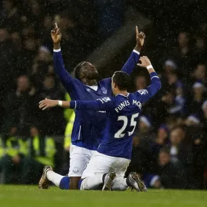 Romelu Lukaku Scores the Opener: Everton vs Leicester City at Goodison Park Romelu Lukaku Scores the Opener: Everton vs Leicester City at Goodison Park