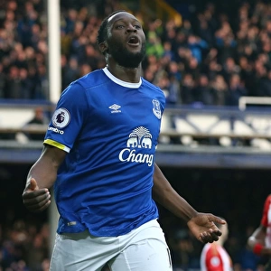Romelu Lukaku's Brace: Everton Takes 2-0 Lead Against Sunderland (Premier League, Goodison Park)