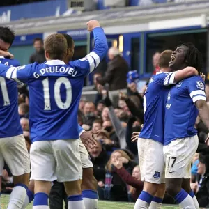 Romelu Lukaku Print - Everton vs Liverpool Thrilling Draw Romelu Lukaku Print - Everton vs Liverpool Thrilling Draw