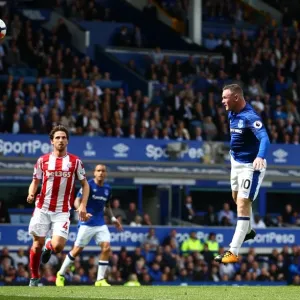 Rooney Strikes First: Everton vs Stoke City, Premier League - Goodison Park