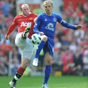 Print of Rooney vs Neville at Old Trafford (23 April 2011) Print of Rooney vs Neville at Old Trafford (23 April 2011)