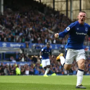 Rooney's Goal: Everton's First Strike Against Stoke City (Premier League 2017-18, Everton vs Stoke City, Goodison Park)