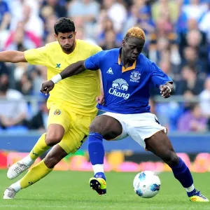 Everton vs Villarreal Print, Saha vs Musacchio at Goodison Park Everton vs Villarreal Print, Saha vs Musacchio at Goodison Park