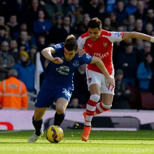 Sanchez vs. Coleman: Intense Moment in Arsenal vs. Everton Premier League Clash