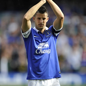 Scoreless Battle at Goodison Park: Kevin Mirallas Leading Performance for Everton Against West Bromwich Albion (24-08-2013)