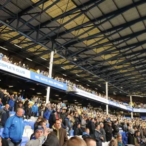 A Sea of Passionate Everton FC Fans at Goodison Park Before the Everton vs. Blackburn Rovers Match (Premier League 2012)