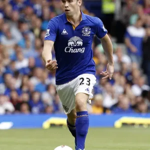 Seamus Coleman in Action: Everton vs. Aston Villa, Barclays Premier League, Goodison Park (2011)