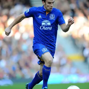 Seamus Coleman in Action: Everton vs. Fulham, Premier League (2011) - Craven Cottage