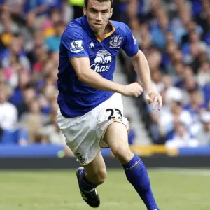 Seamus Coleman in Action: Everton vs Aston Villa, Barclays Premier League at Goodison Park (2011)