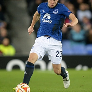 Seamus Coleman in Europa League Action: Everton vs BSC Young Boys at Goodison Park