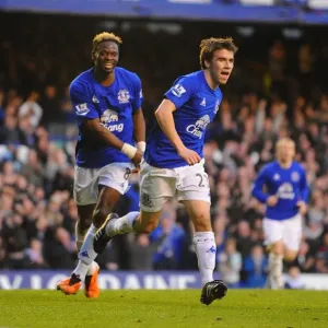 Seamus Coleman and Louis Saha's Euphoric Goal Celebration: Everton's Unforgettable Moment vs. Fulham (19 March 2011) Seamus Coleman and Louis Saha's Euphoric Goal Celebration: Everton's Unforgettable Moment vs. Fulham (19 March 2011)