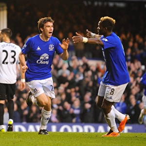Seamus Coleman and Louis Saha's Unforgettable Goal Celebration: Everton's Thrilling Moment (19 March 2011 vs. Fulham)