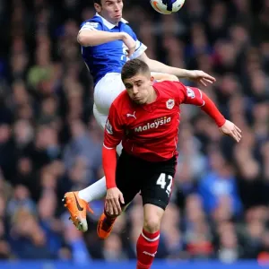 Seamus Coleman vs. Declan John: A Battle for the Ball in Everton's 2-1 Victory over Cardiff City Seamus Coleman vs. Declan John: A Battle for the Ball in Everton's 2-1 Victory over Cardiff City