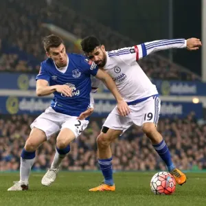 Seamus Coleman vs Diego Costa: Everton vs Chelsea - Emirates FA Cup Quarterfinal Clash at Goodison Park Seamus Coleman vs Diego Costa: Everton vs Chelsea - Emirates FA Cup Quarterfinal Clash at Goodison Park