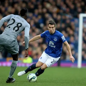 Seamus Coleman vs. Sammy Ameobi Print - Goodison Park Matchday Photo