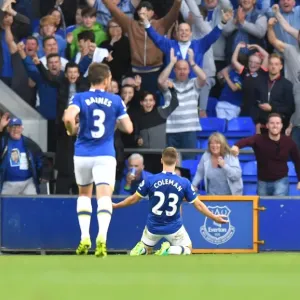 Seamus Coleman's Double: Everton Celebrates Second Goal vs. Middlesbrough in Premier League Seamus Coleman's Double: Everton Celebrates Second Goal vs. Middlesbrough in Premier League