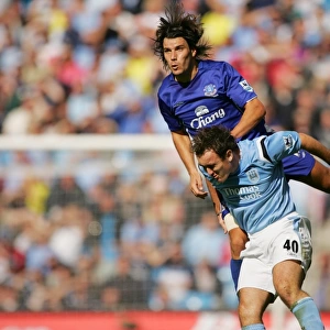 Soaring High: Nuno Valente's Victory-Seeking Header for Everton