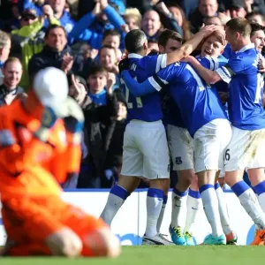 Print of Steven Naismith's FA Cup Goal at Goodison Park Print of Steven Naismith's FA Cup Goal at Goodison Park