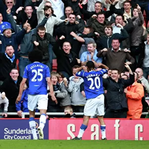 Steven Pienaar Scores First Goal for Everton Against Sunderland in Premier League (08-09 Season)