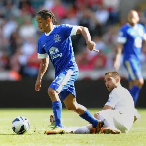 Steven Pienaar's Triumph: Fighting Past Swansea's Etay Shechter (Everton 3-0 Swansea City, September 22, 2012, Liberty Stadium) Steven Pienaar's Triumph: Fighting Past Swansea's Etay Shechter (Everton 3-0 Swansea City, September 22, 2012, Liberty Stadium)