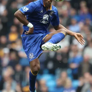 Sylvain Distin Faces Manchester City: Everton at Etihad Stadium, Barclays Premier League Showdown (September 2011) Sylvain Distin Faces Manchester City: Everton at Etihad Stadium, Barclays Premier League Showdown (September 2011)